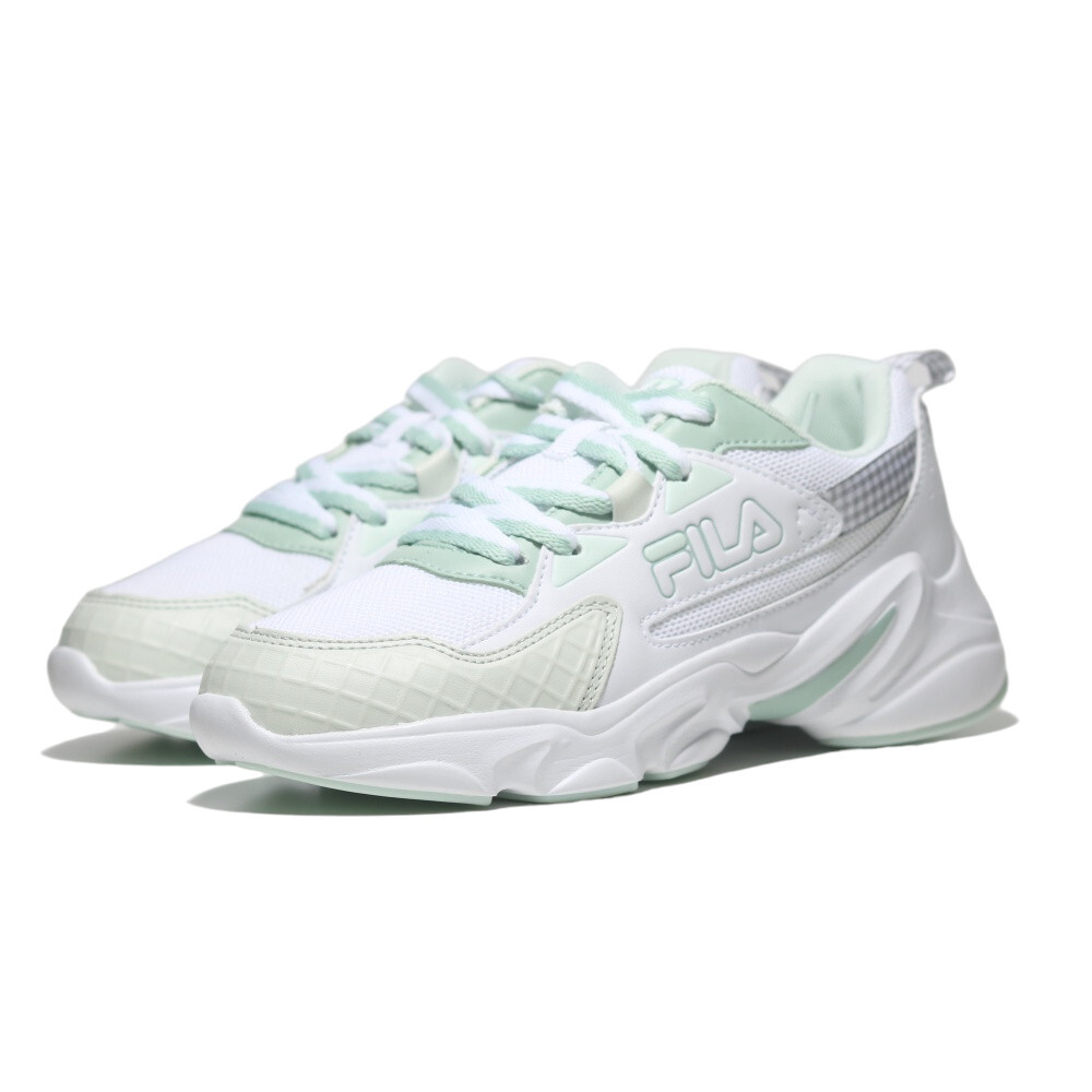 FILA 休閒鞋 HIDDEN TAPE 11 白綠 復古 老爹鞋 女 5C921Z161