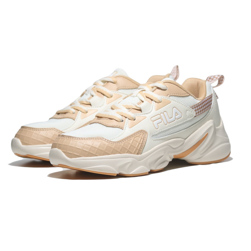 FILA 休閒鞋 HIDDEN TAPE 11 米黃白 復古 老爹鞋 女 5C921Z711