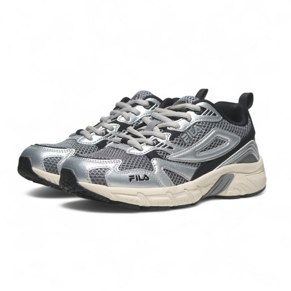 FILA 慢跑鞋 黑銀灰 復古 運動鞋 女 5J902Z848