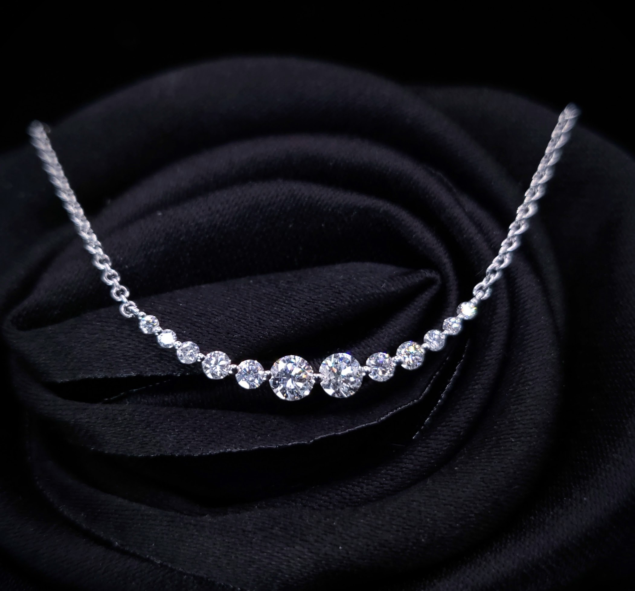18K White Gold 0.41ct Diamond Necklace