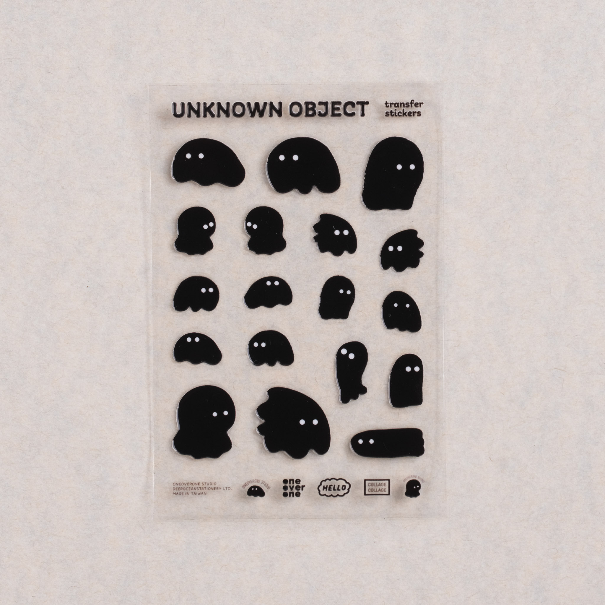 不明物體 水晶貼紙 黑色版本｜一分之一工作室 臺灣