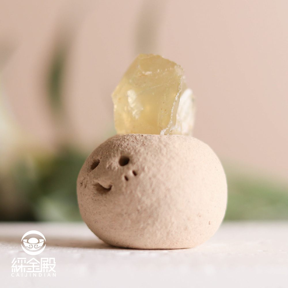 黃水晶招財礦石迷你擺件｜吸引財富｜提升自信｜積極｜茶桌擺件｜過爐加持【綵金殿】