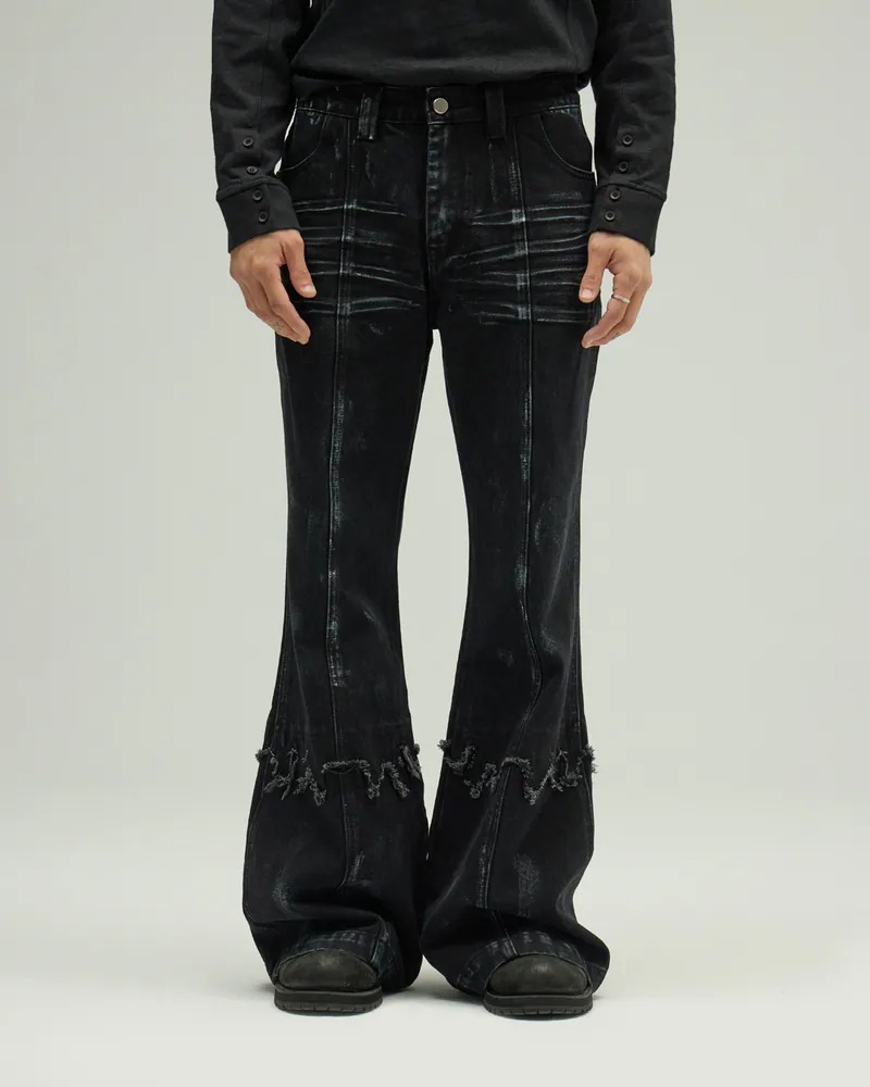 SILVER NINE Dirty Wash Flare Denim