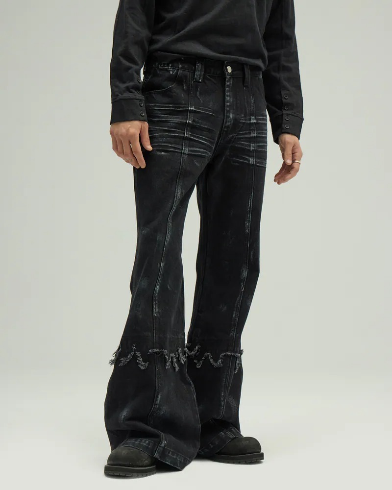 SILVER NINE Dirty Wash Flare Denim