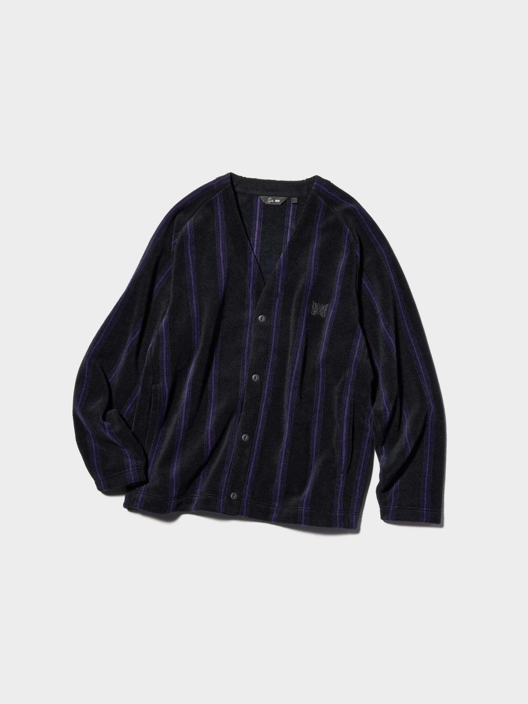 -(B2c01)-UNIQLO X NEEDLES 2025秋冬系列 刷毛寬版開襟外套