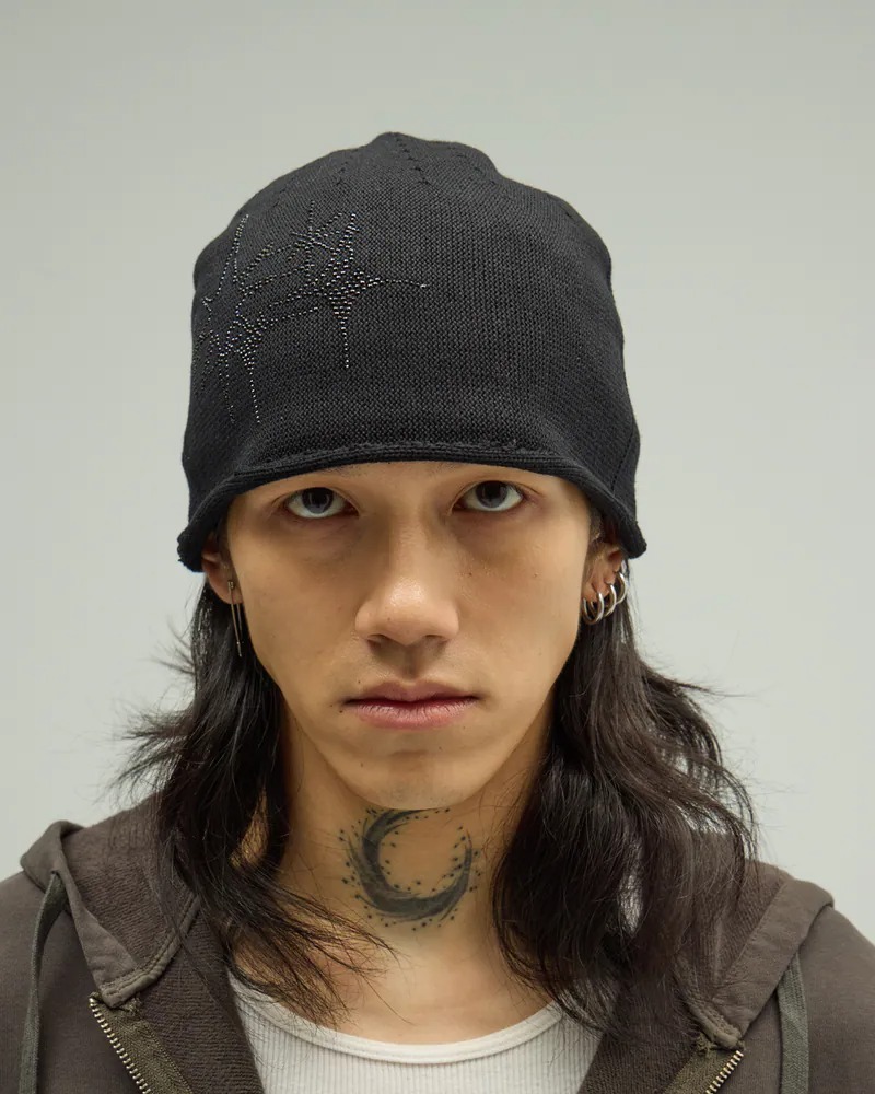 SILVER NINE Star Rhinestone Beanie