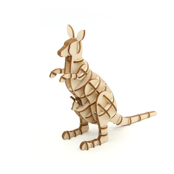 Jigzle 3D Wooden puzzle - kangaroo