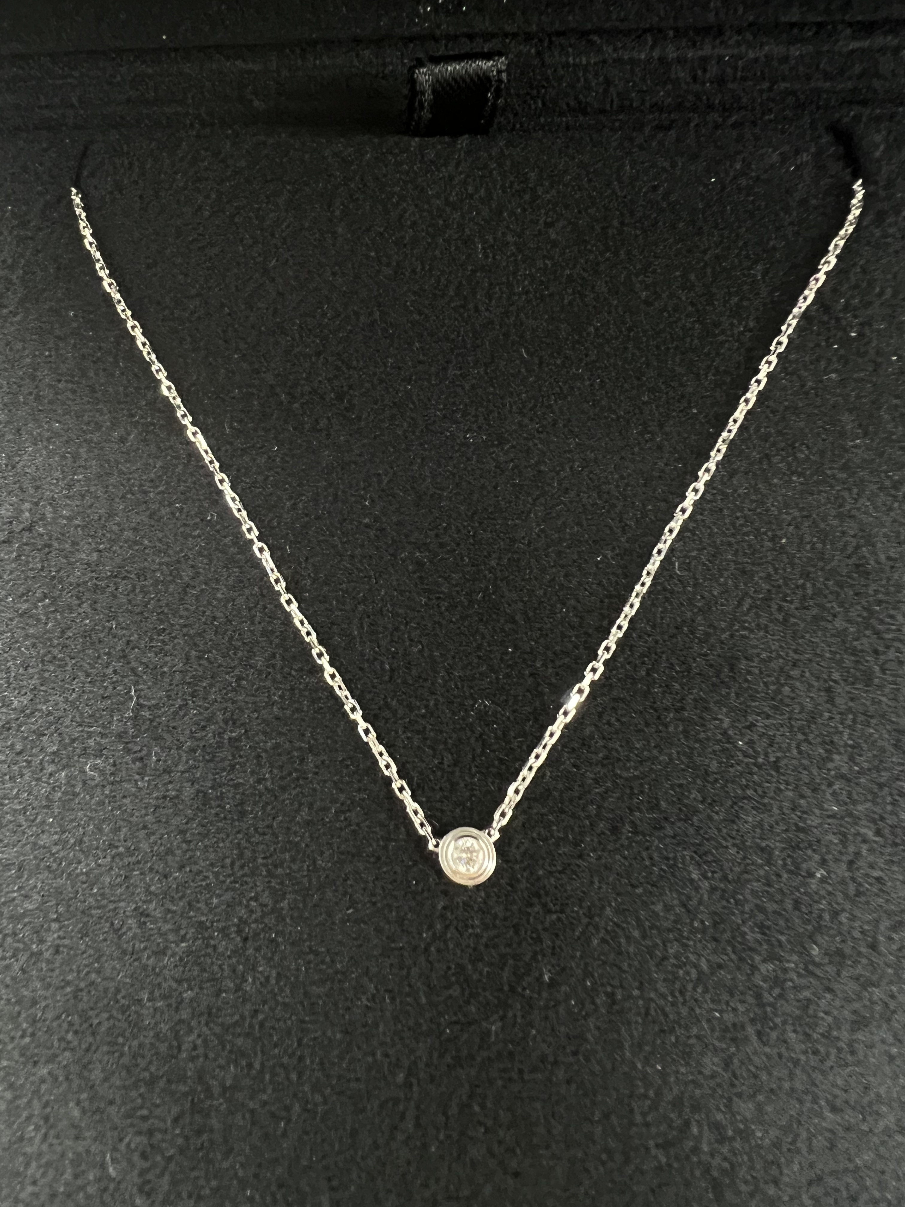 Cartier d’amour necklace mini model, 18k white gold with diamond
