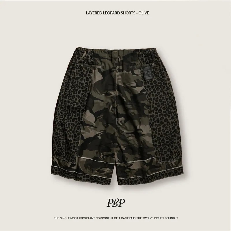 P.B.P LAYERED LEOPARD SHORTS