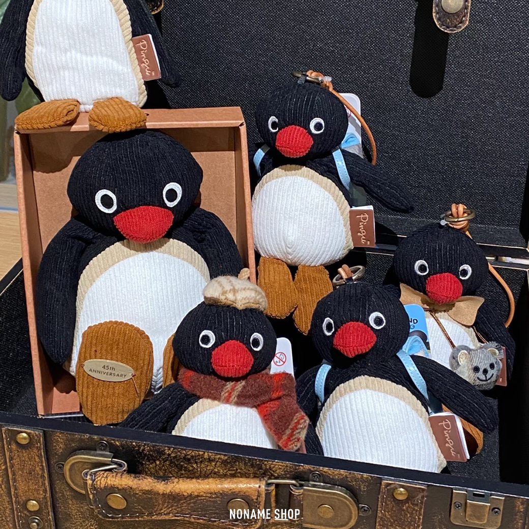 PINGU 企鵝家族 45周年 秋冬 燈芯絨 復古系列 毛絨 吊飾 掛件 三款