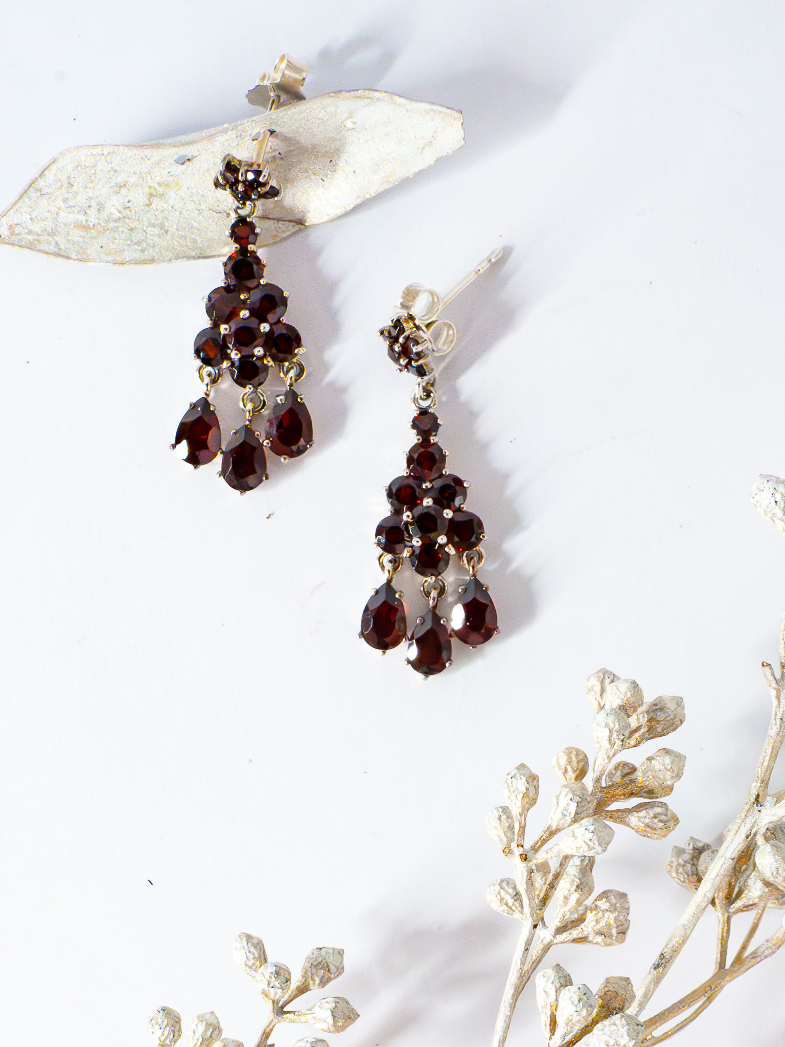 石榴石耳環（op2167）