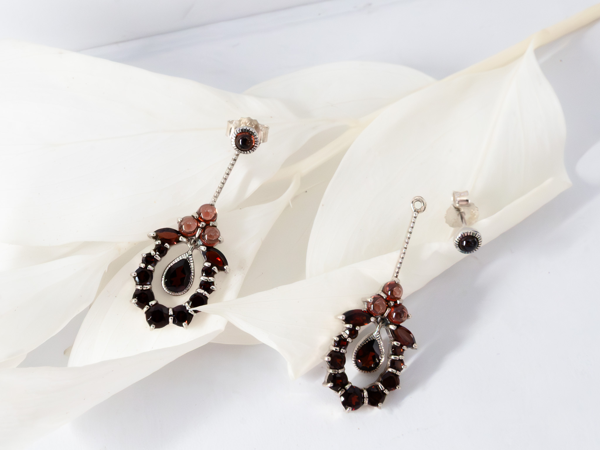 可拆式石榴石耳環（op2168）