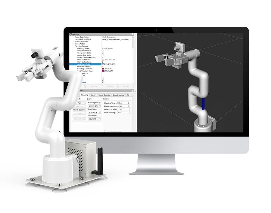 JetCobot MoveIt 模擬控制畫面