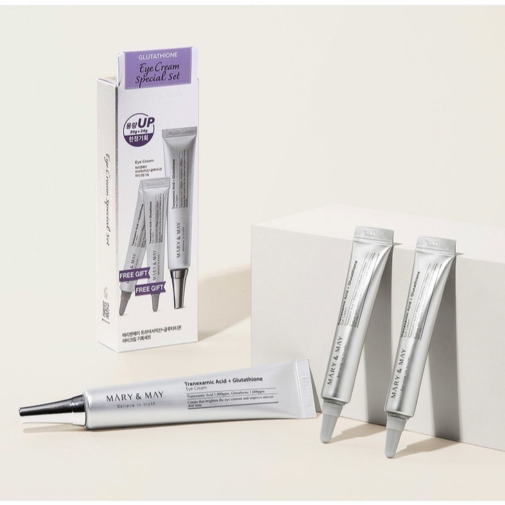 韓國 MARY&MAY 谷胱甘肽亮白修護眼霜 12g*2