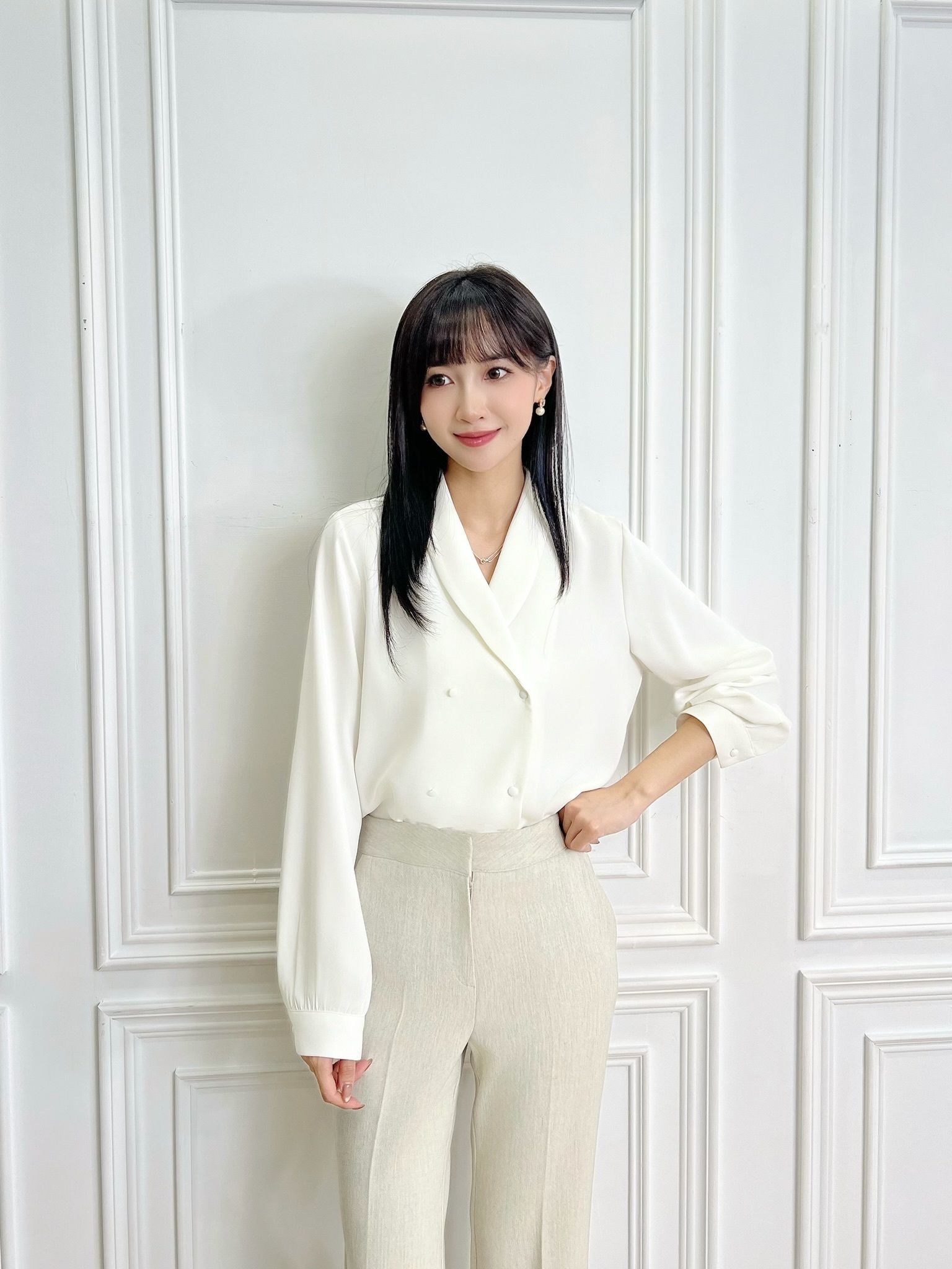 雙排釦翻領上衣