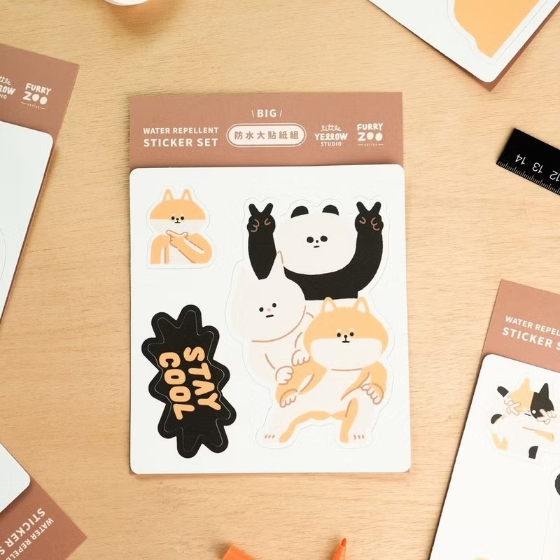 小黃間｜防水貼紙組｜跳舞三寶