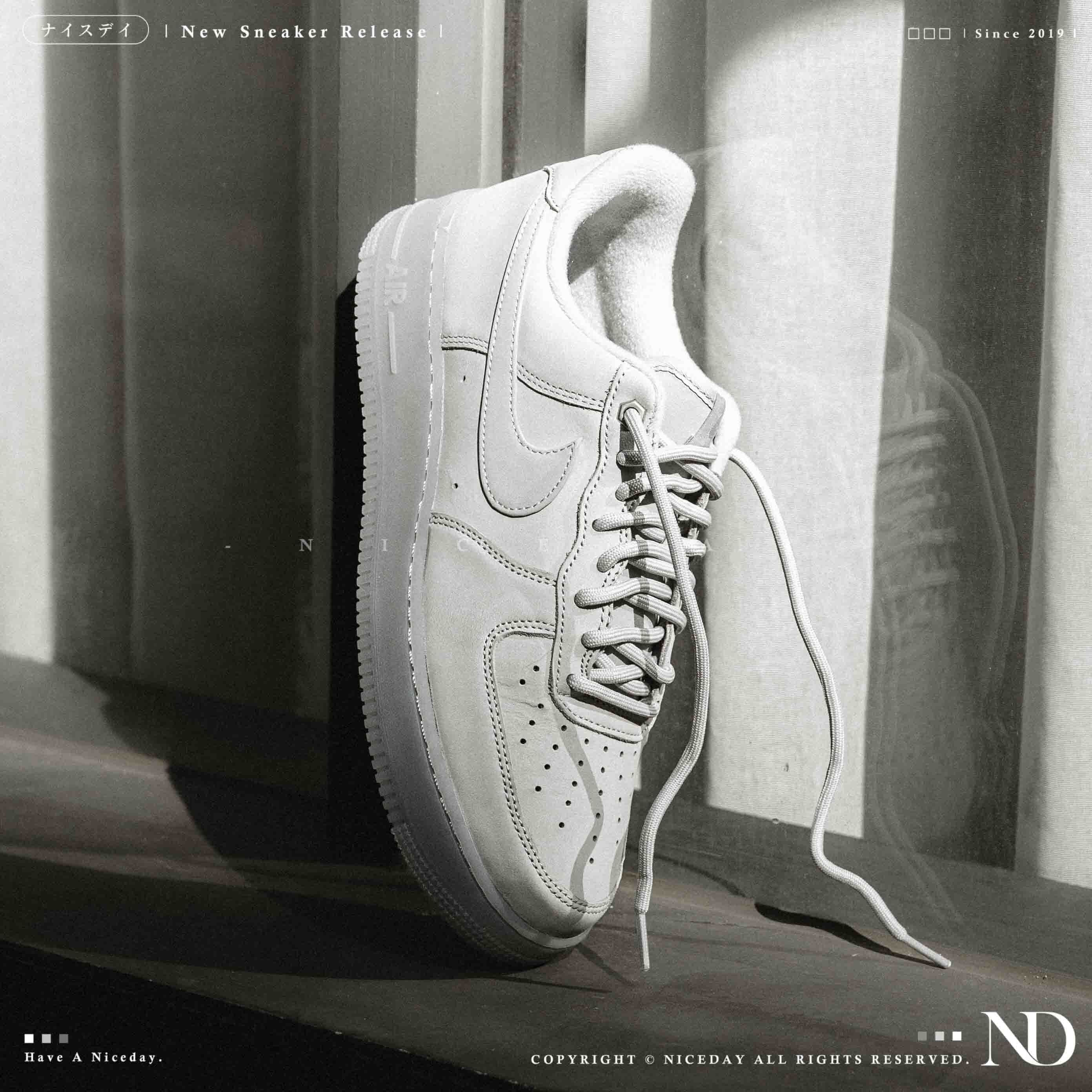 NICEDAY 代購 Nike Air Force 1 Low 北極熊灰 灰 白灰 灰藍 淺灰 皮革 特殊款 CJ9179-002