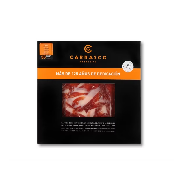 【西班牙CARRASCO】100% 黑標 伊比利火腿 橡果放養 手工後腿切片 (盒裝 80g)