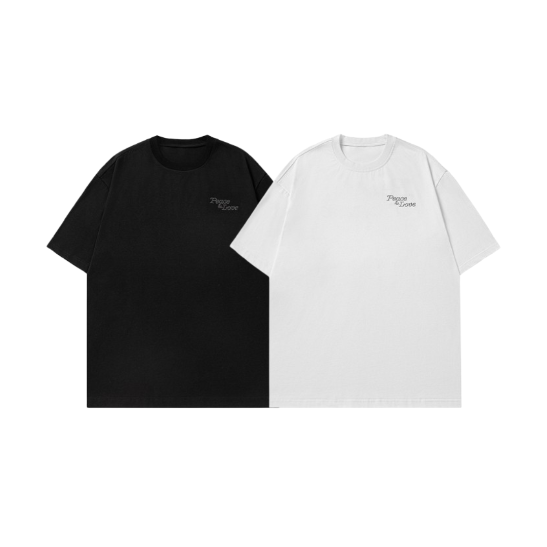 美式寬鬆鉚釘燙鑽字母短袖 MT7179