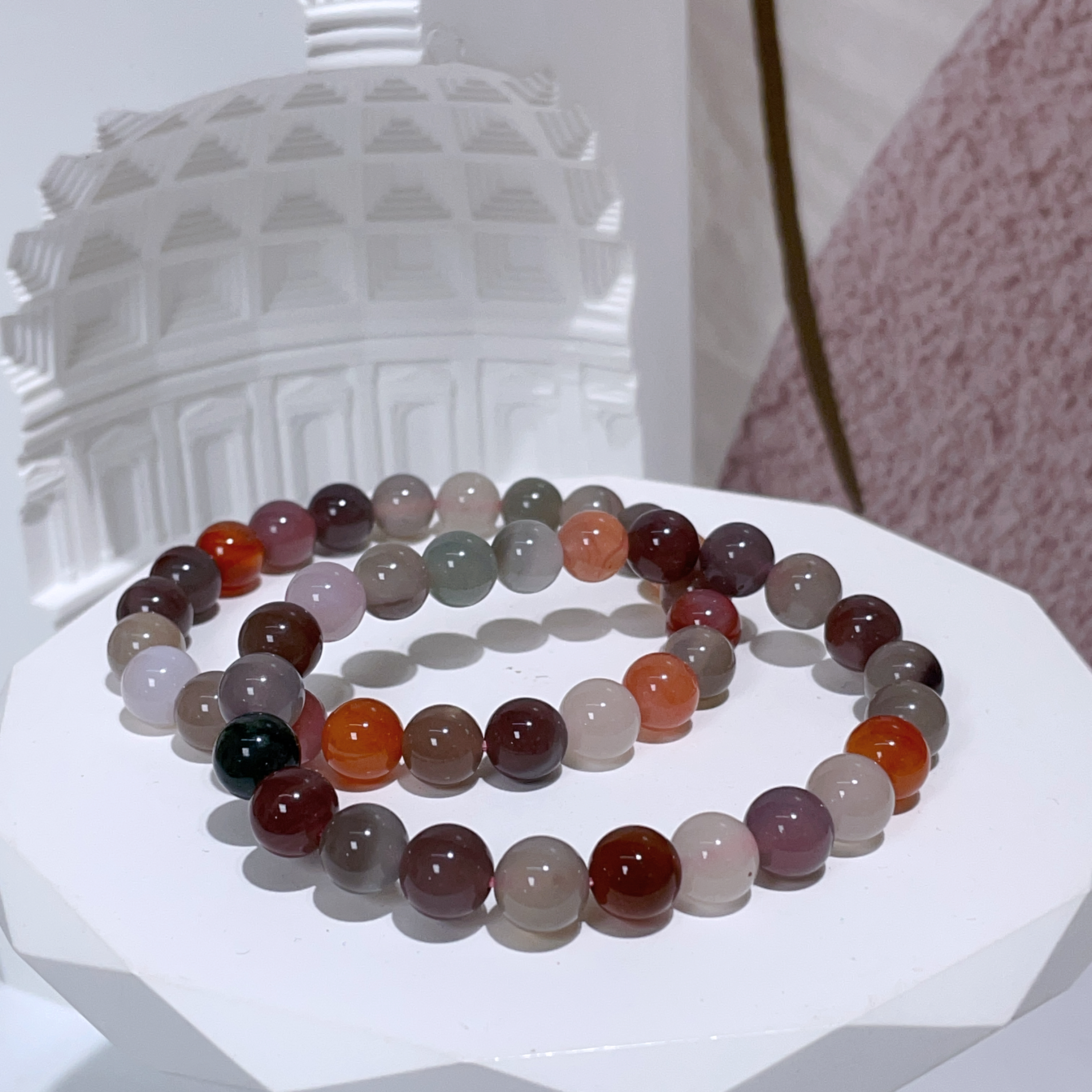 鹽源瑪瑙手串 8+mm