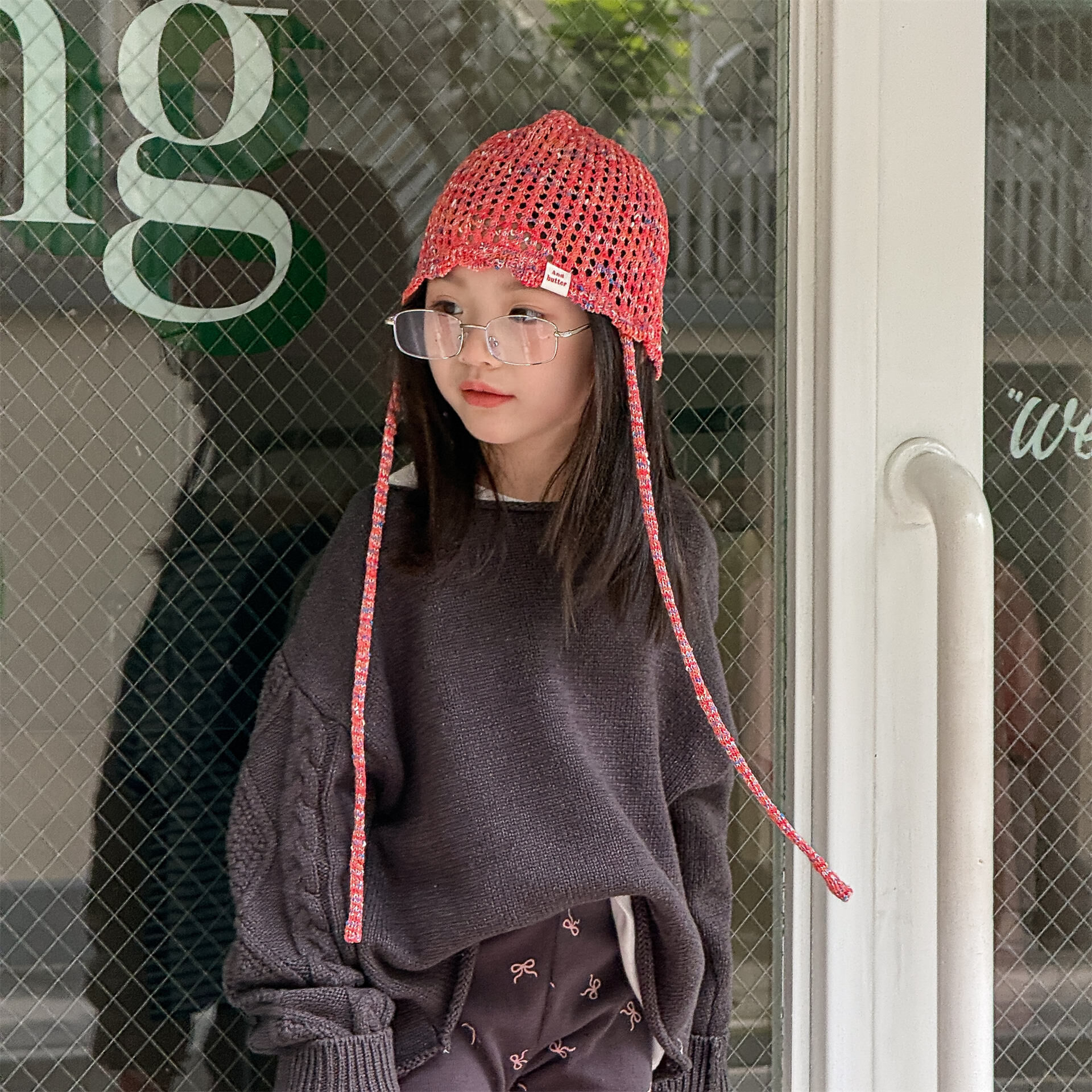 麻花袖針織上衣(80-130)