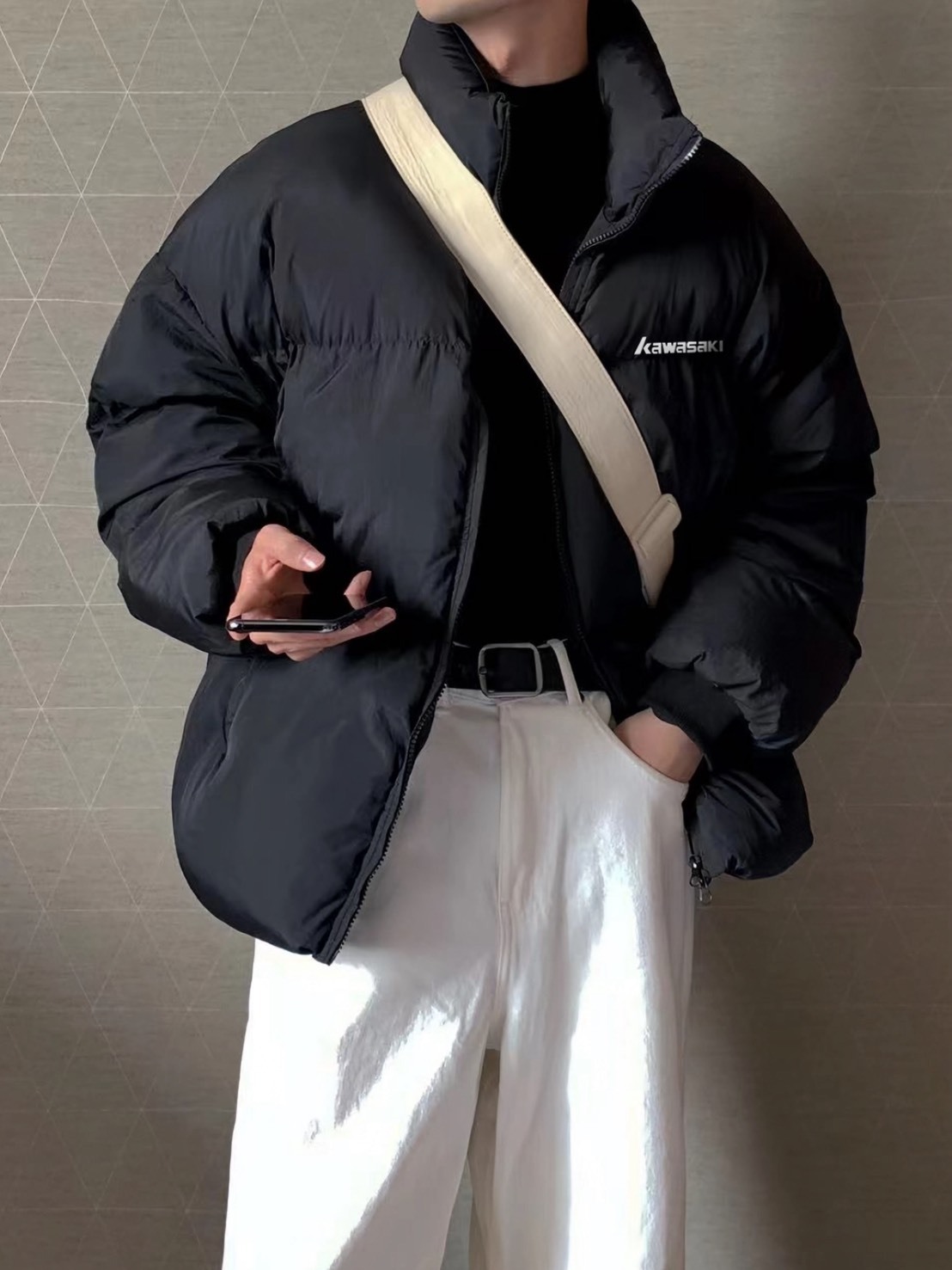 KAWASAKI 鴨絨 加厚 立領 羽絨外套 2色