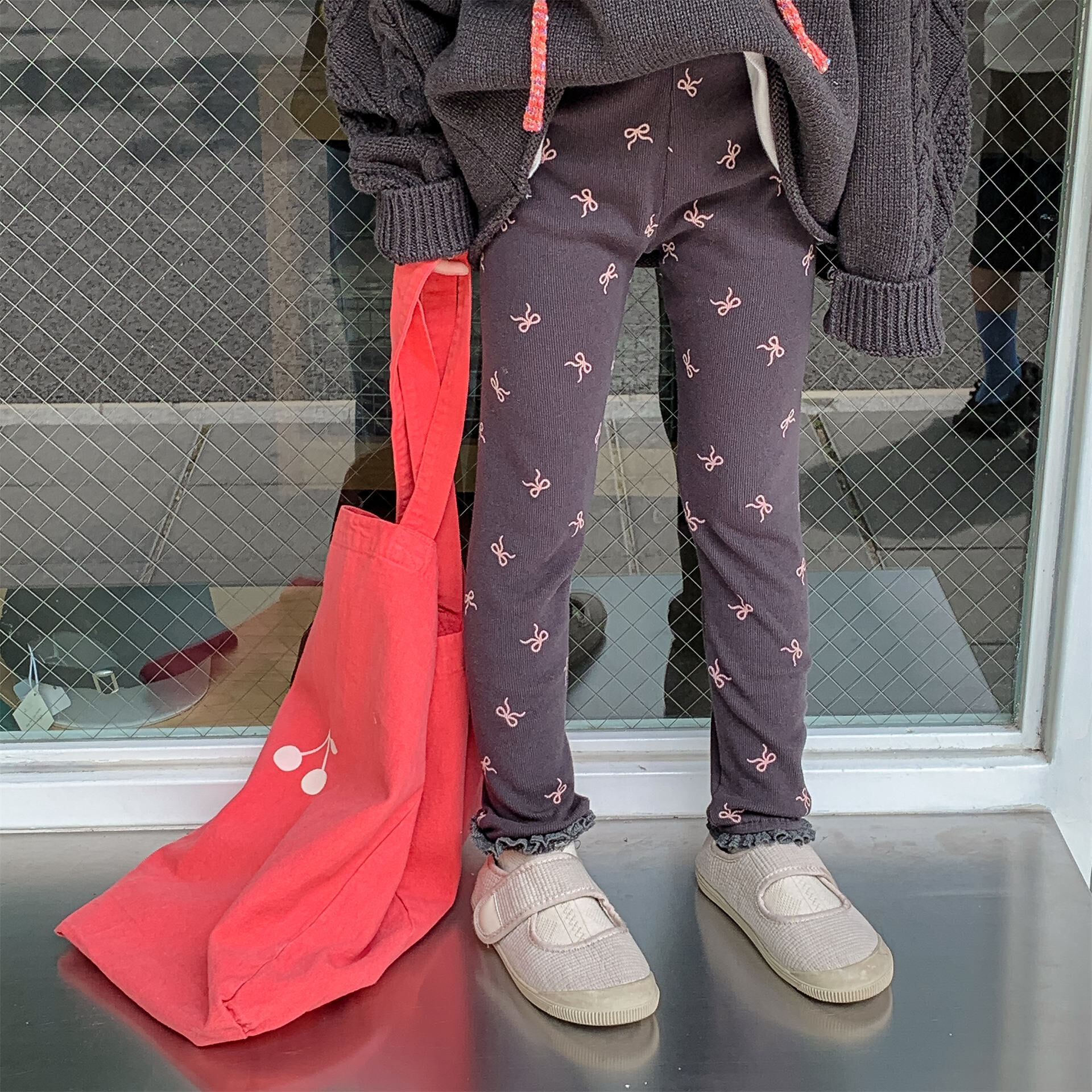 蝴蝶結花邊內搭褲(80-130)