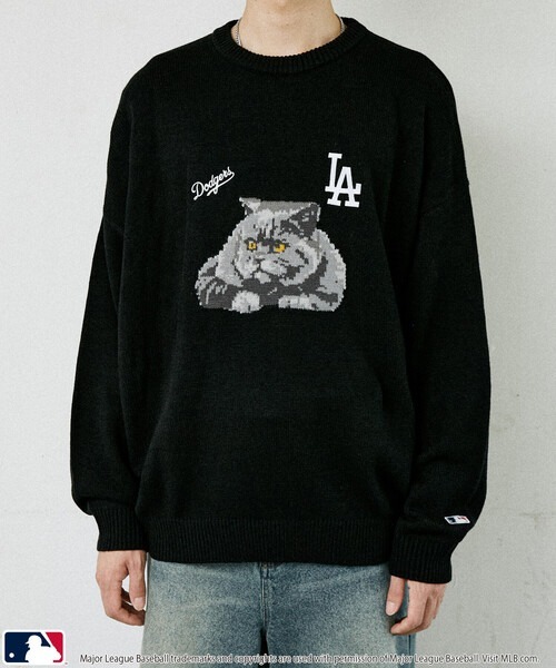 【預購】MLB 可愛大貓咪針織上衣 3色 MLBKINT