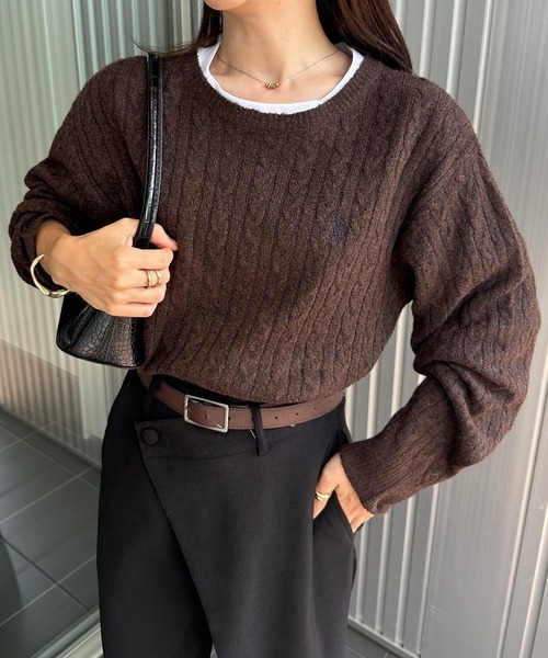 預購，預計12月下旬到貨┃U.S. POLO ASSN. 刺繡 針織 麻花 長袖 毛衣