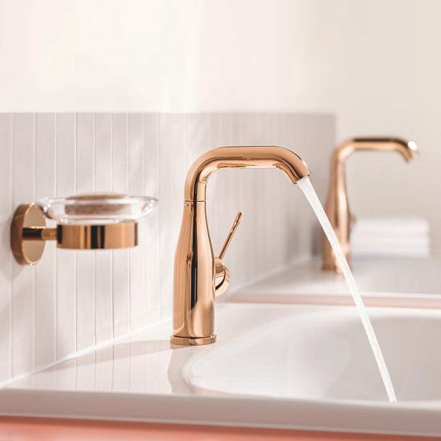 GROHE｜Essence 單槍面盆龍頭（玫瑰金）24173DA1 23462DA1