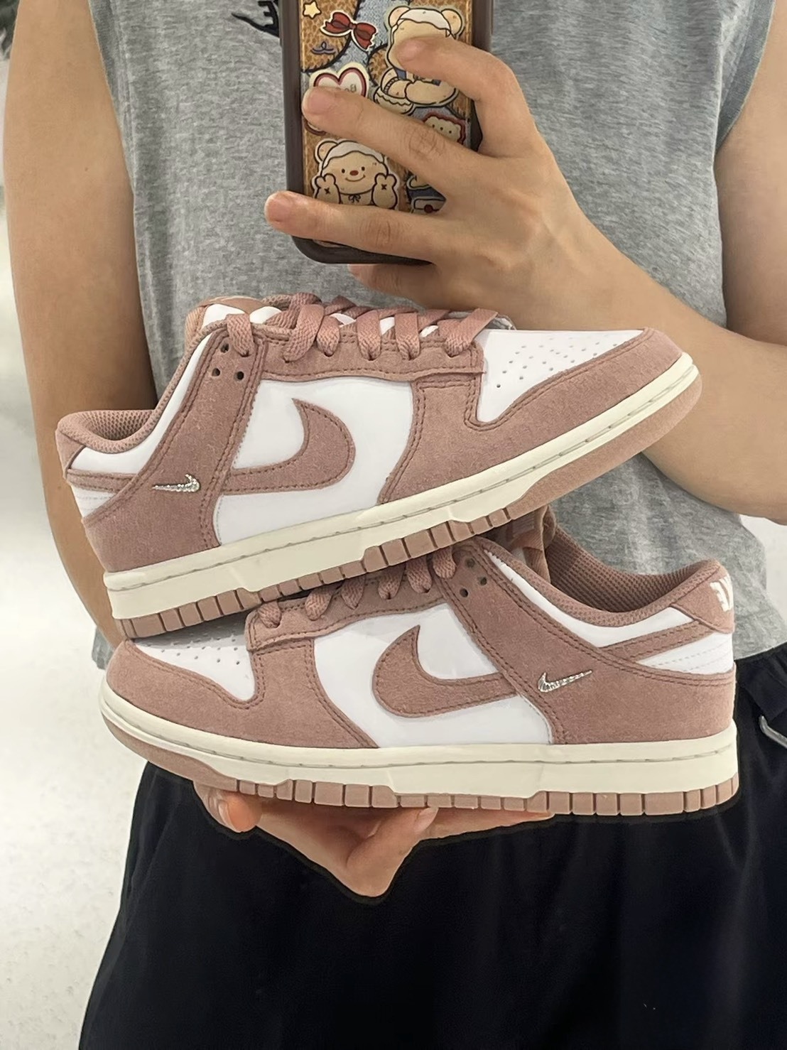 NIKE DUNK LOW 'Metallic Silver' 玫瑰粉 金屬小勾