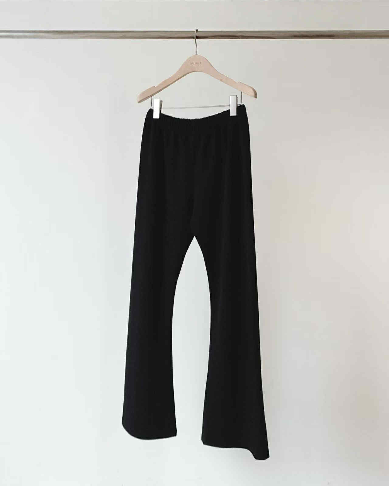 QC33 超顯瘦人造絲微喇叭內刷毛長褲