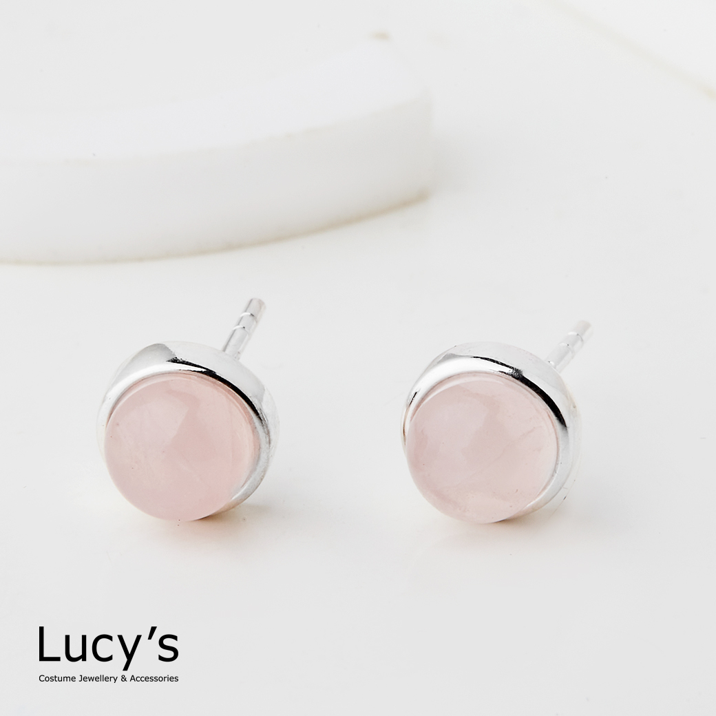 925純銀 靜月 耳環 (二色) (123887/123889)