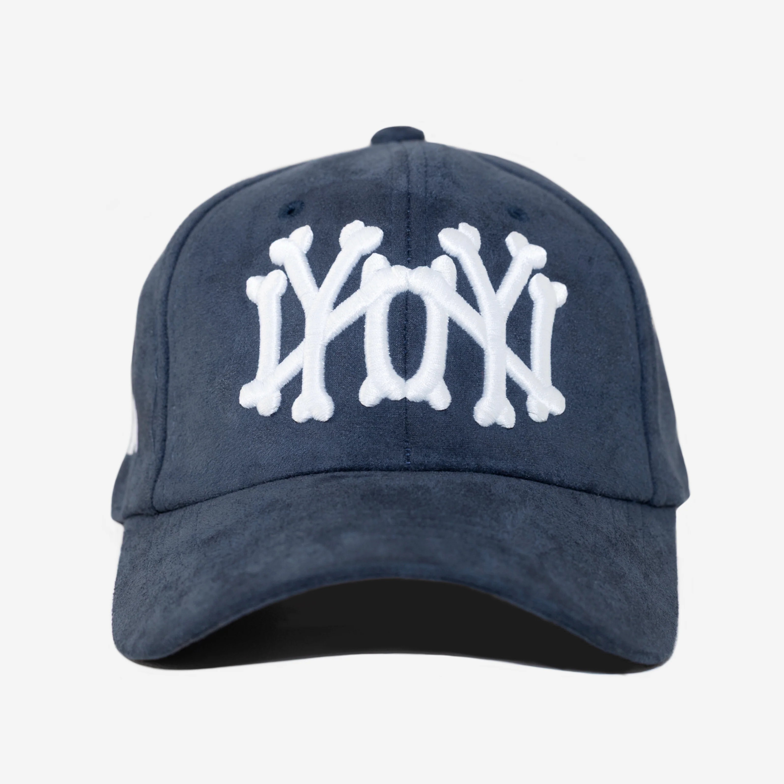 oMA NY Double BONES SUEDE HAT (NAVY) 麂皮