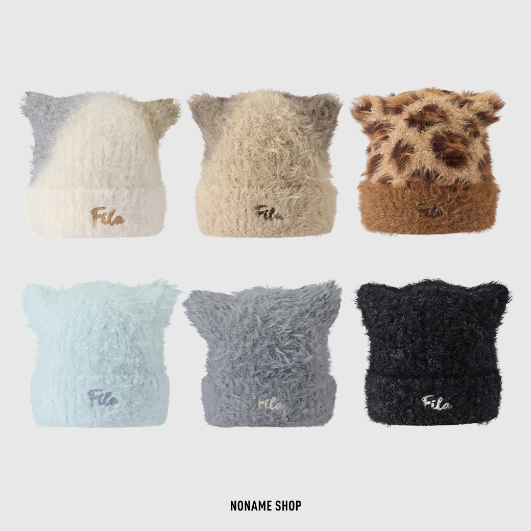 FILA 韓系 保暖 羊毛 毛毛 貓耳帽 趙露思同款 六色