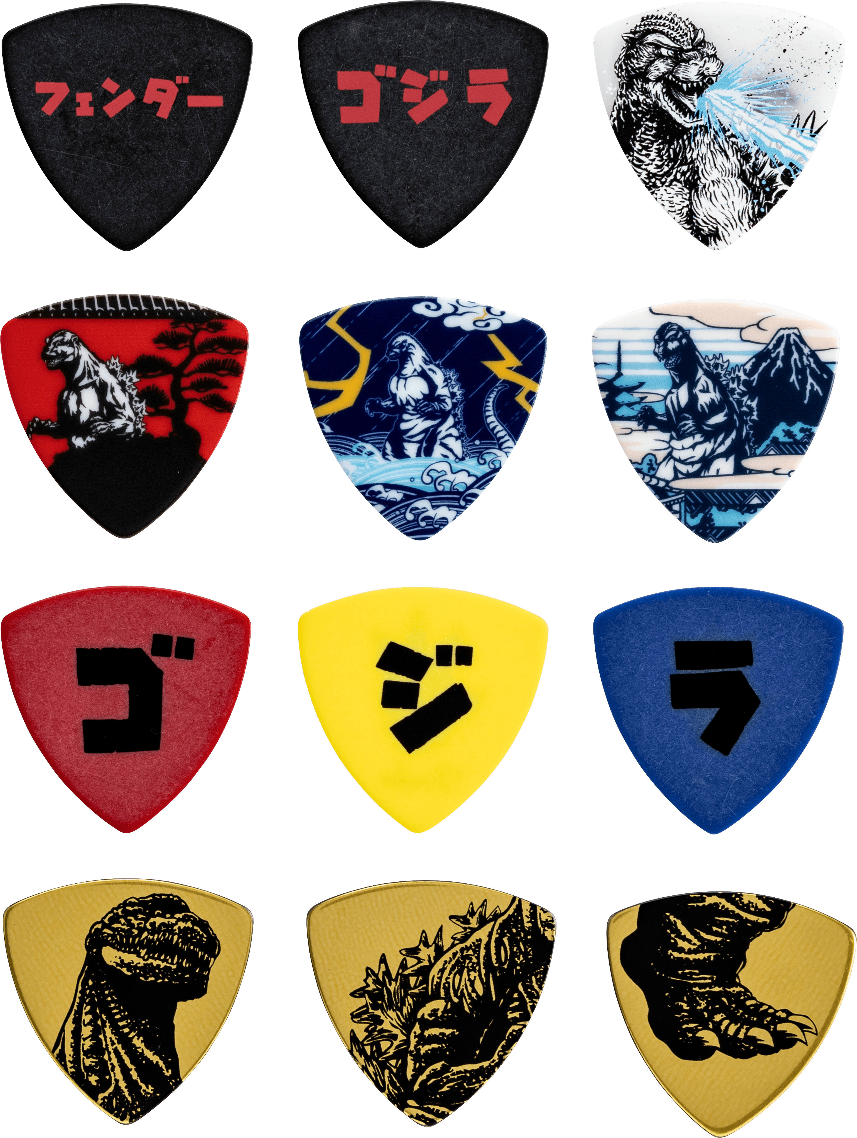 【預購】Fender® Godzilla Collaboration Picks 聯名匹克 公司貨【宛伶樂器】