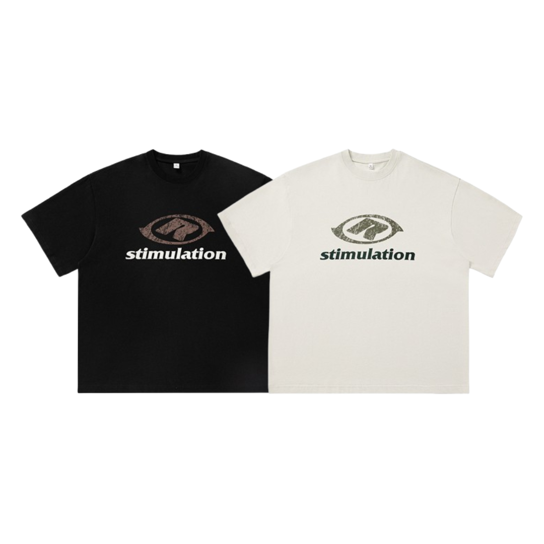 復古撞色字母印花短袖 MT7185