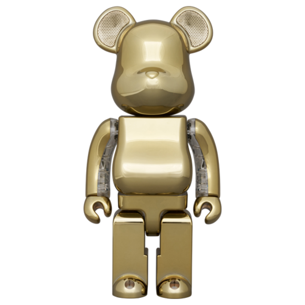 BE@RBRICK AUDIO 藍芽喇叭 Portable Bluetooth Speaker *CHROME* GOLD／SILVER／PLATINUM 400％ BE@RBRICK