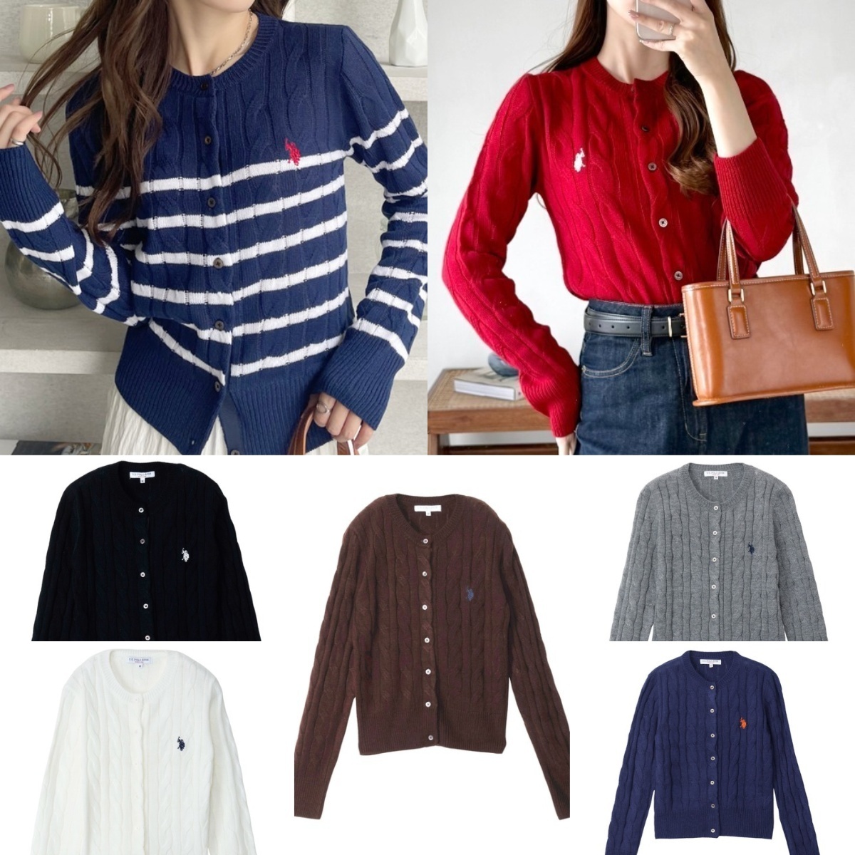 預購┃U.S. POLO ASSN. 刺繡 針織 麻花 長袖 毛衣