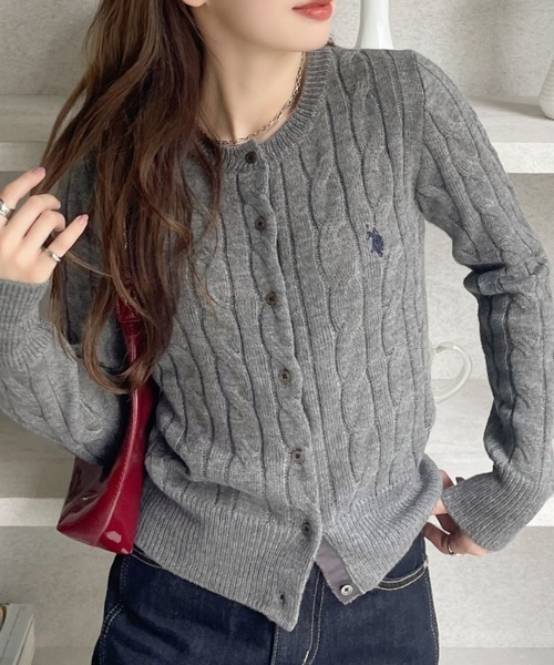 預購┃U.S. POLO ASSN. 刺繡 針織 麻花 長袖 毛衣