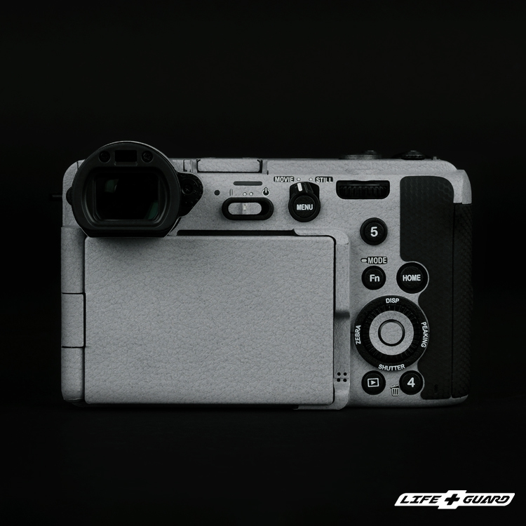 LIFE+GUARD 相機貼膜特寫示意，適用 SONY FX2