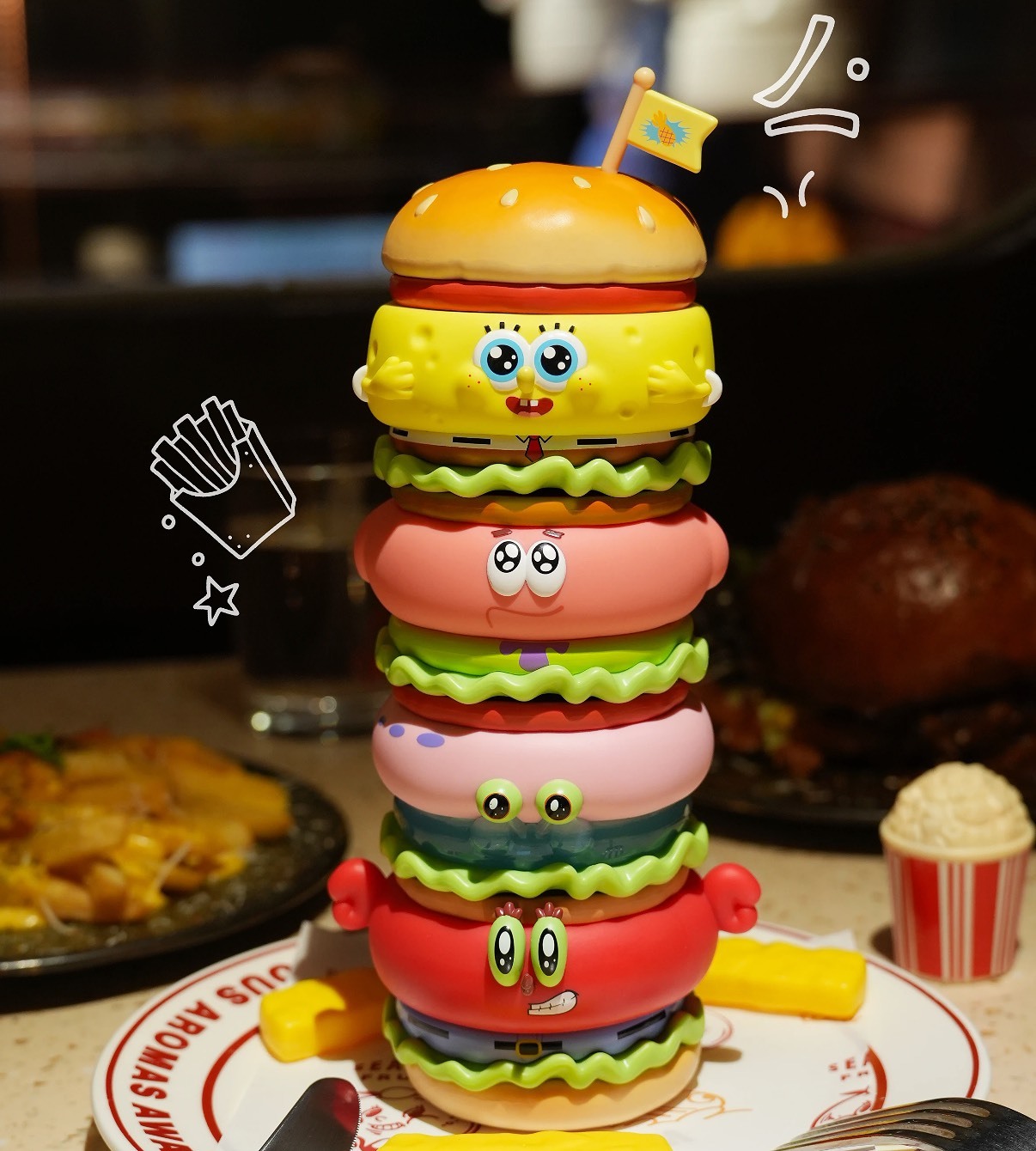海綿寶寶 漢堡 疊疊樂系列 盲盒