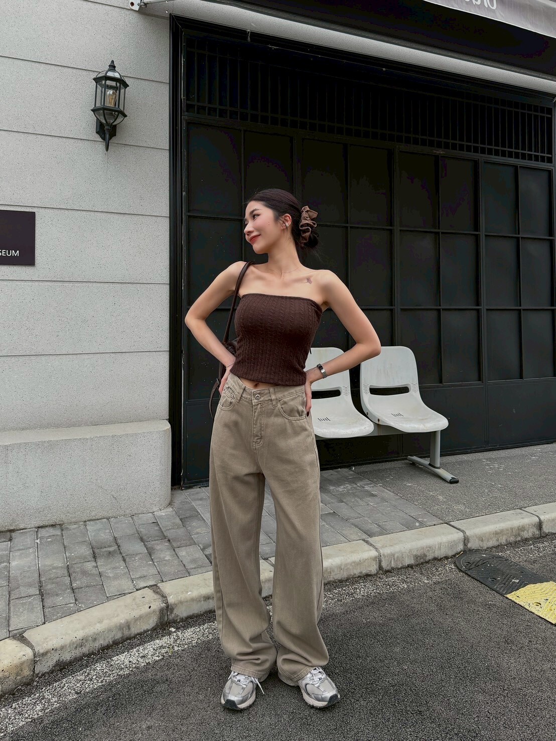 日常百搭牛仔寬褲