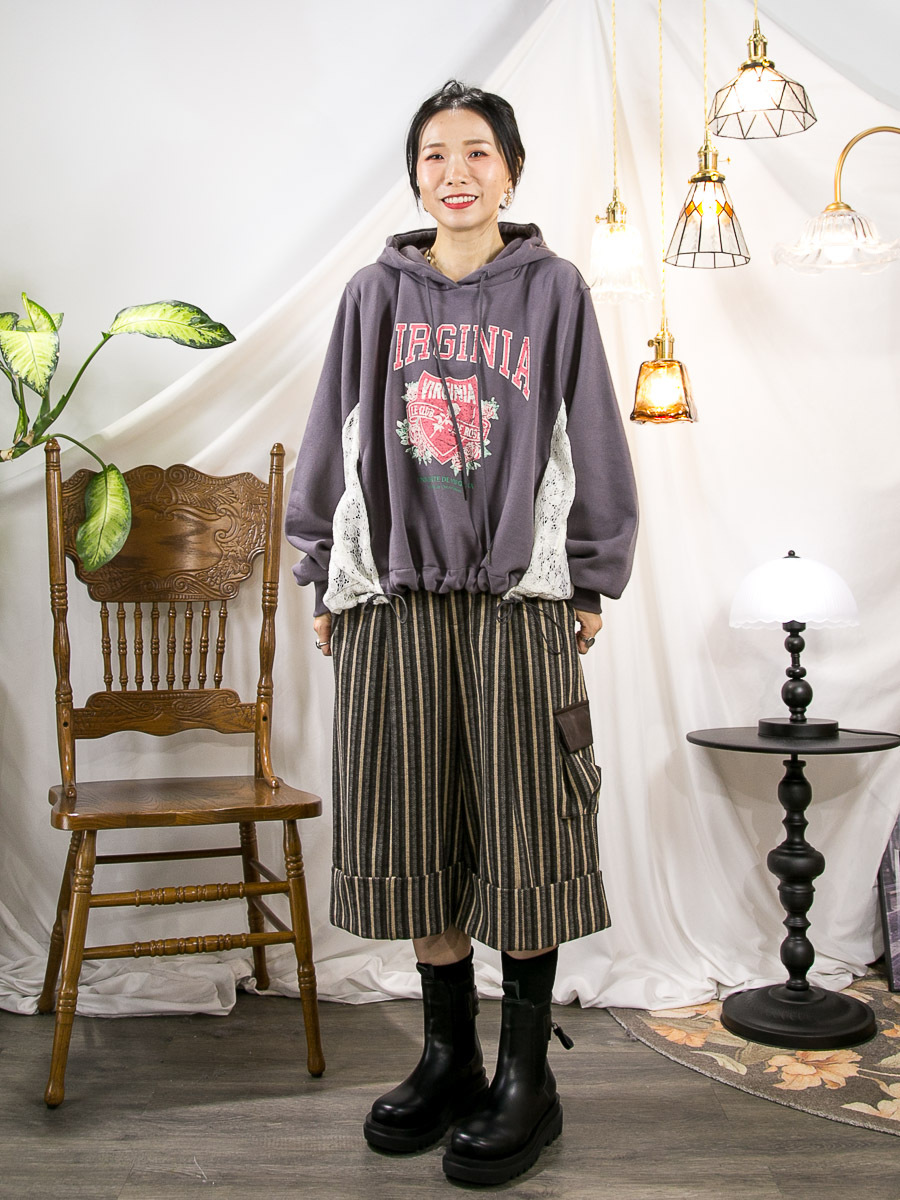 ⬇️開倉低至半價😱FINALSALE📣後腰橡根．腰位仿皮料．直紋絨絨料褲 (有袋)【不設退換】