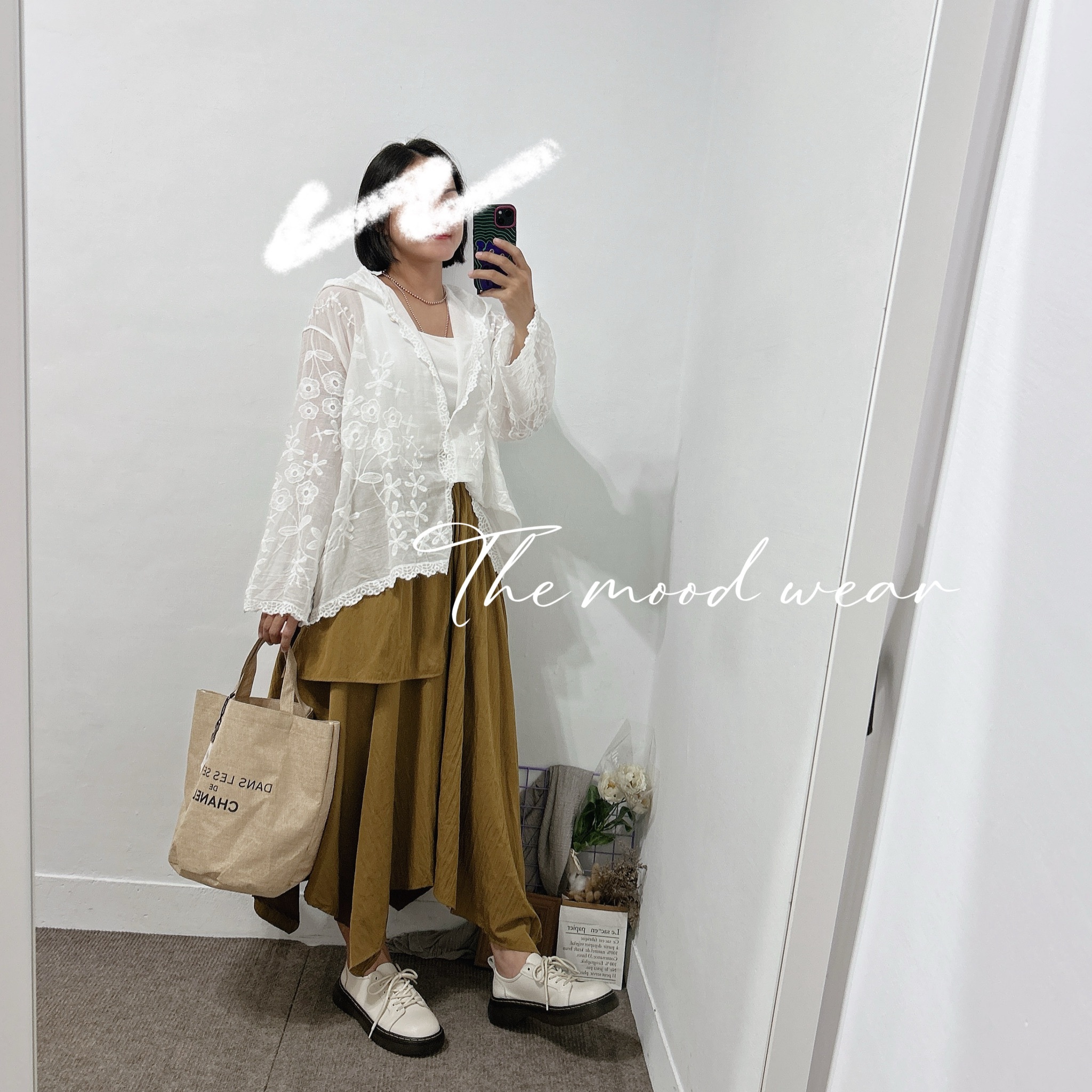 超美 透膚蕾絲連帽襯衫 兩穿襯衫