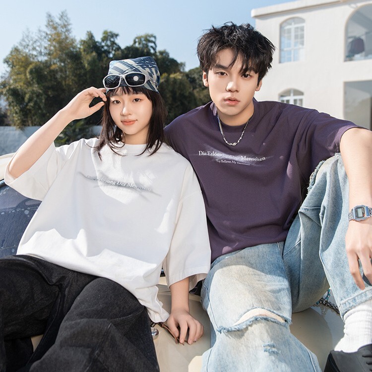 美式閃亮字母短袖 MT7173