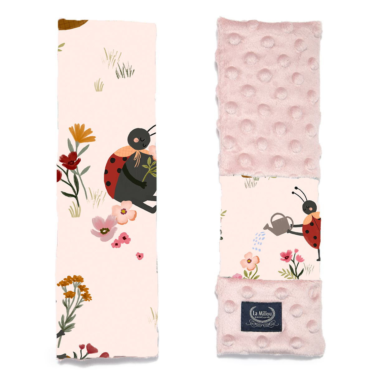 La Millou波蘭 豆豆安全帶保護套｜花蜜小瓢蟲｜煙燻櫻花粉