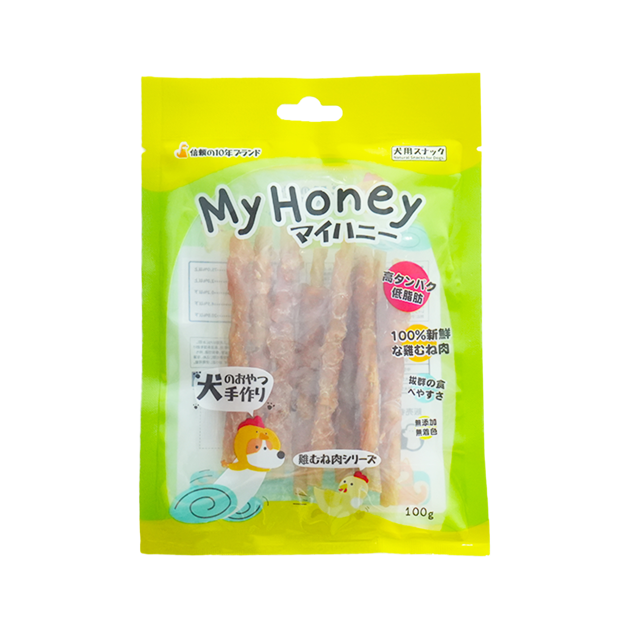 MyHoney 雞肉包牛根棒 100g