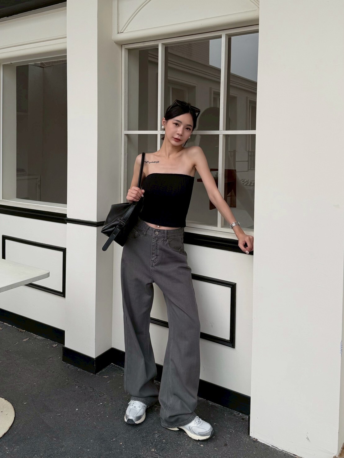 日常百搭牛仔寬褲