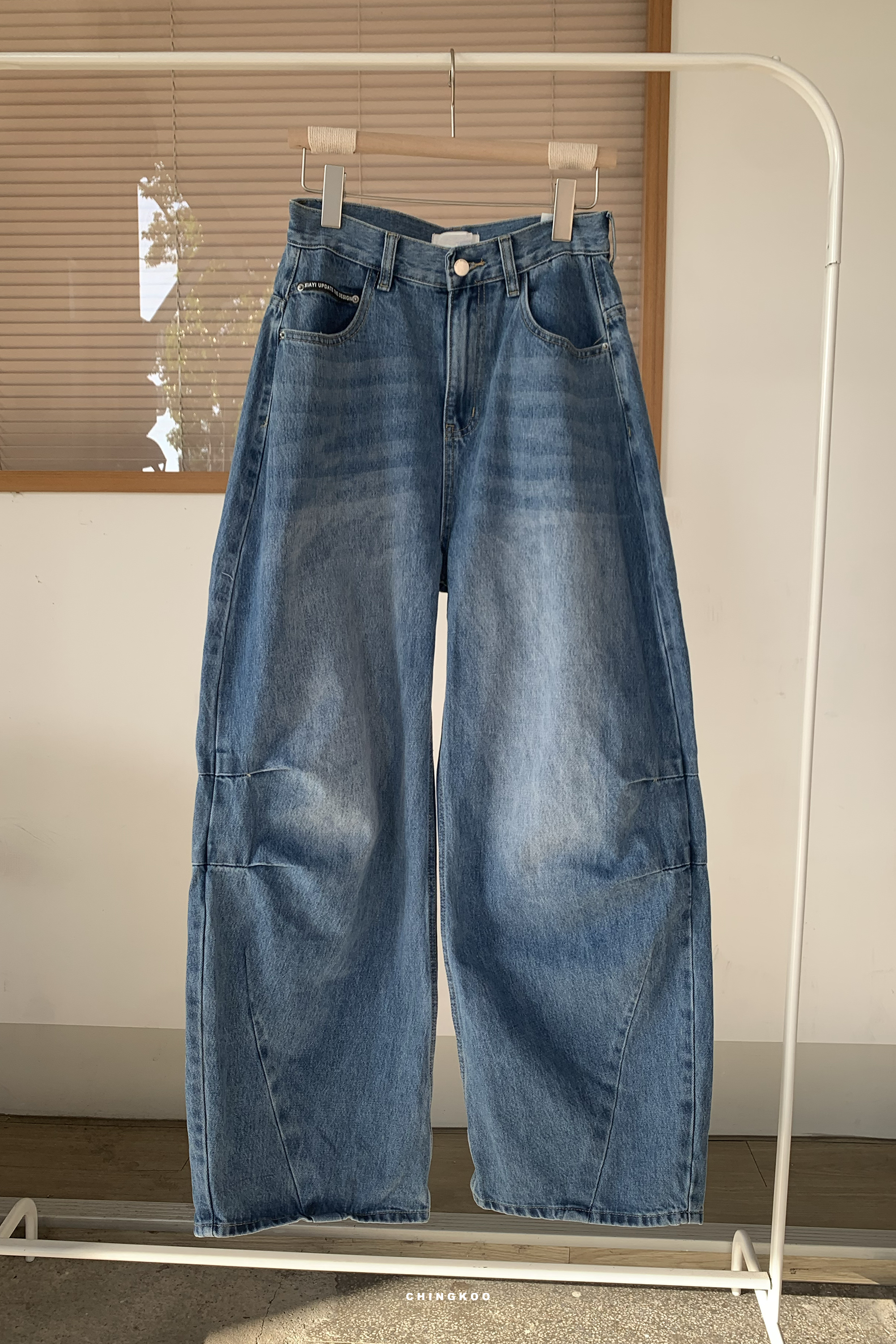 冬・Winter ²｜立體剪裁刷色牛仔長褲